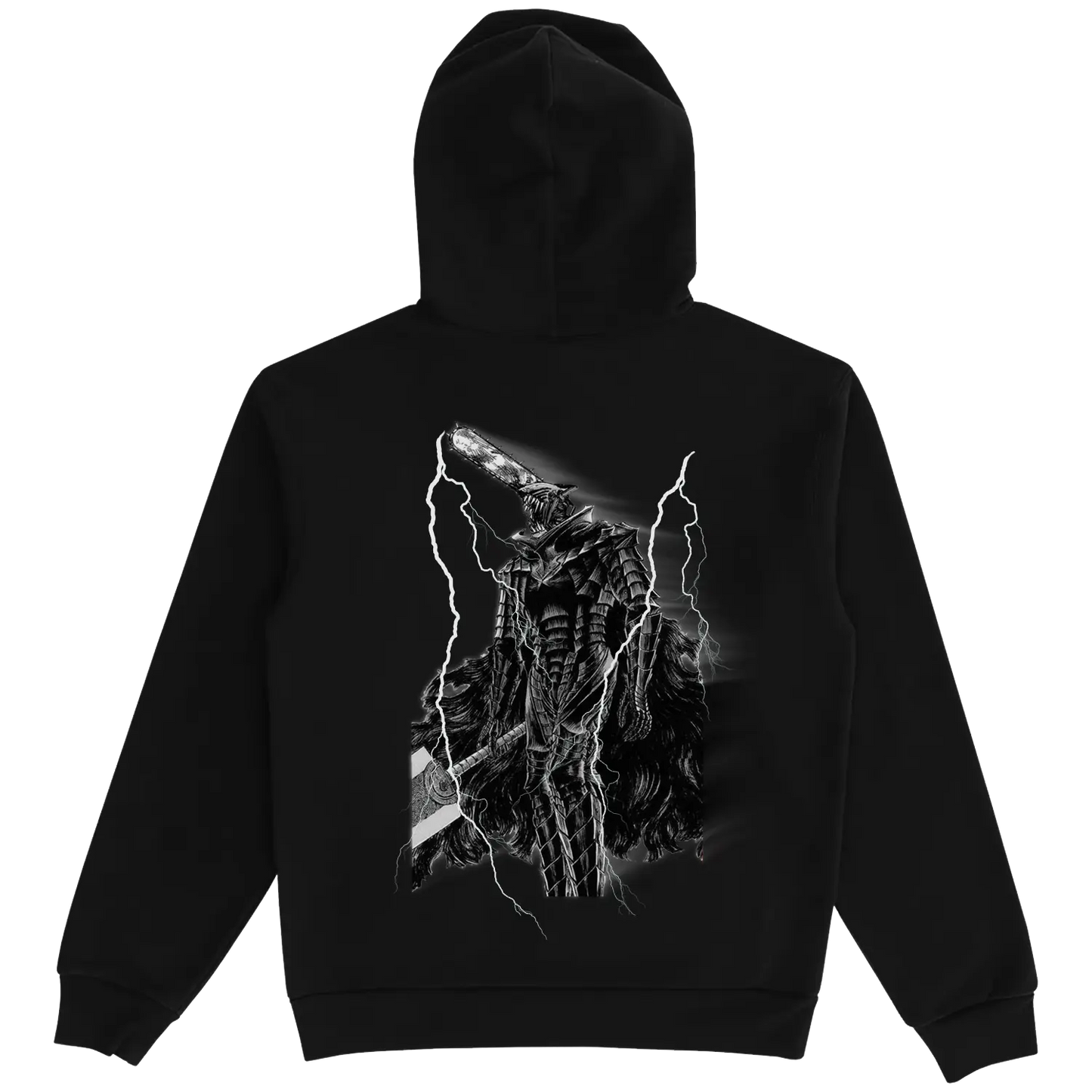 Berserker Denji Thunder Black Drawstring Hoodie My Store