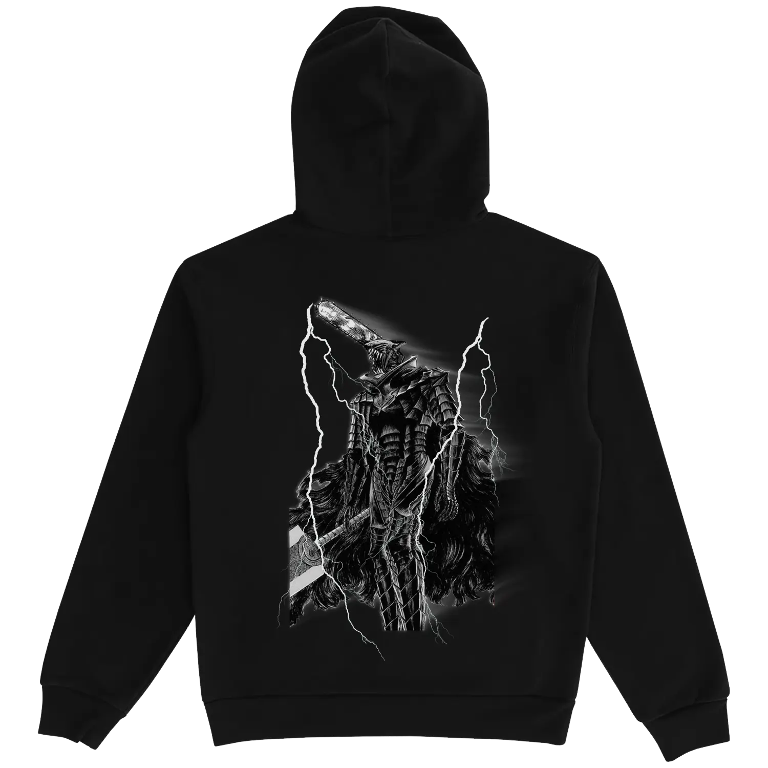 Berserker Denji Thunder Black Drawstring Hoodie