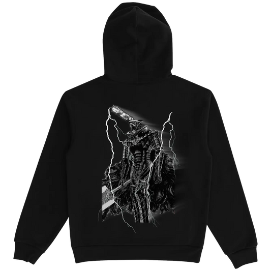 Berserker Denji Thunder Black Drawstring Hoodie My Store