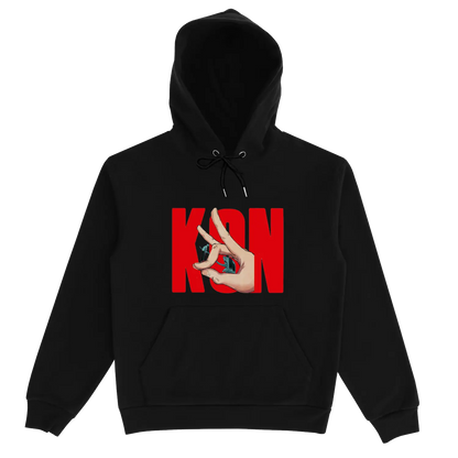 Aki KON White/Black Drawstring Hoodie My Store