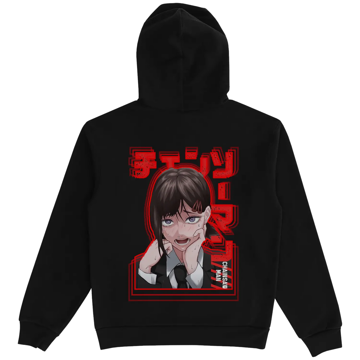 ChainsawMan Kobeni Cry Drawstring Black Hoodie