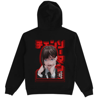 ChainsawMan Kobeni Cry Drawstring Black Hoodie