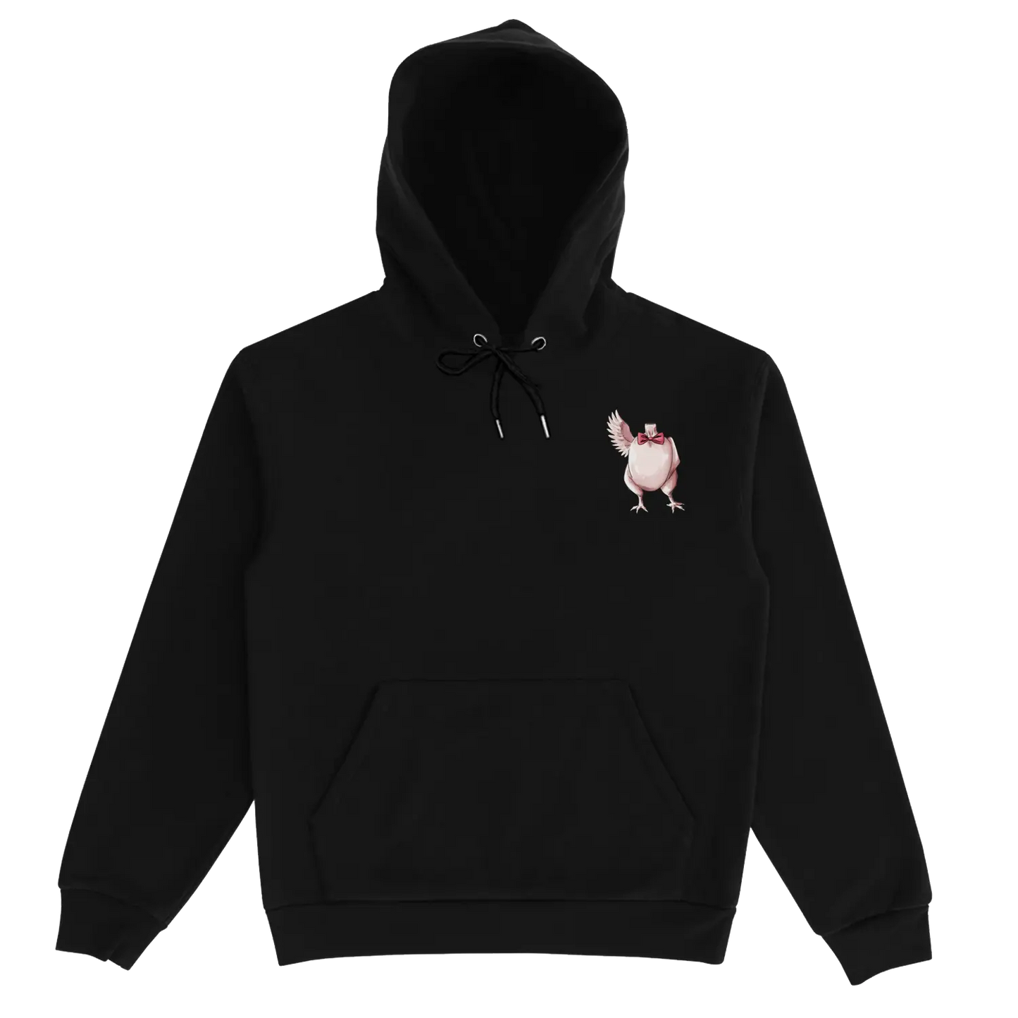 Asa Pattern Black Drawstring Hoodie My Store