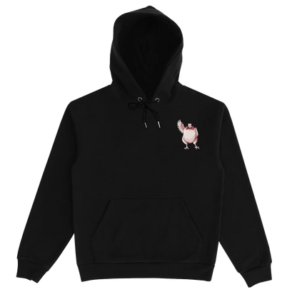 Asa Pattern Black Drawstring Hoodie My Store