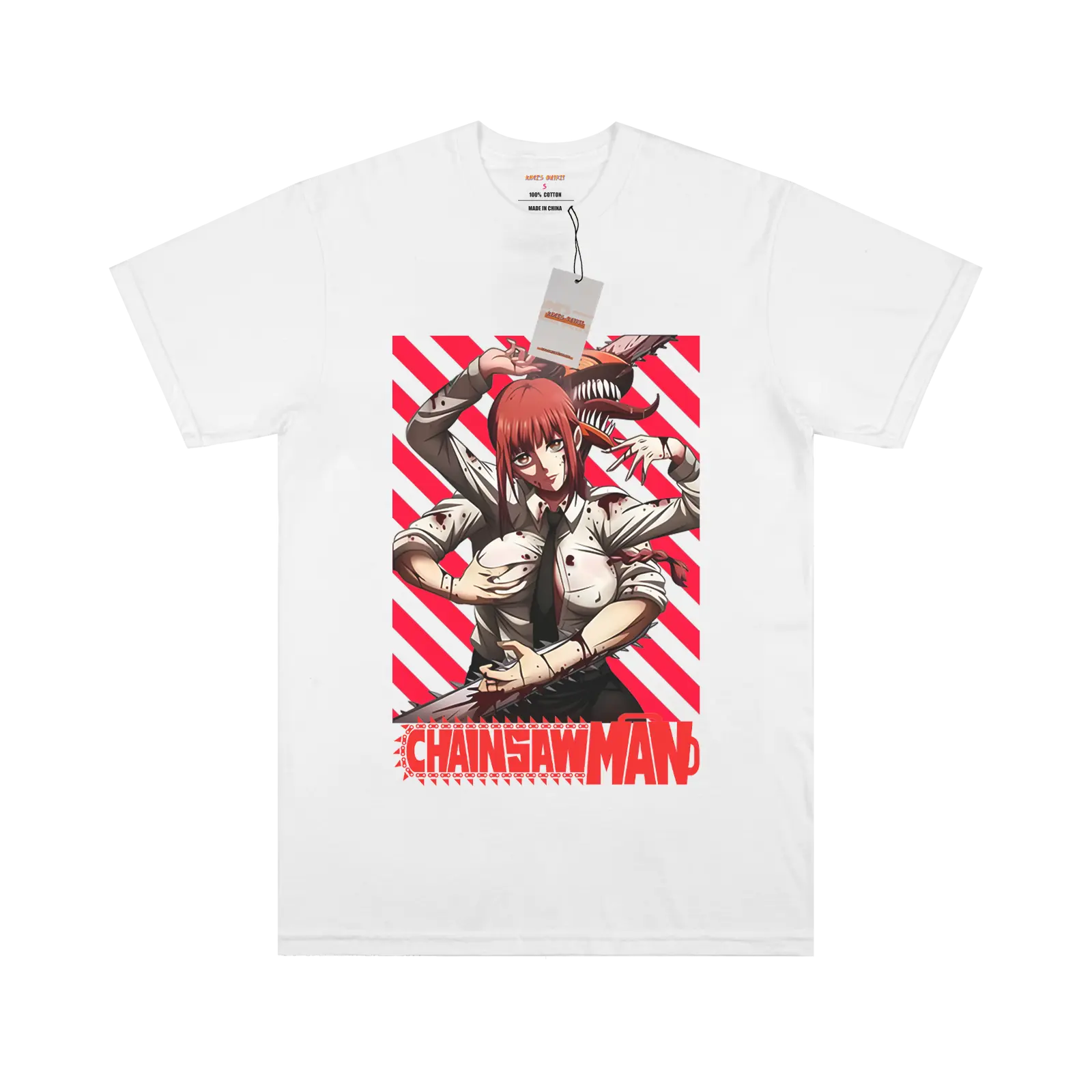 MAKIMA & Denji White/Black T-shirt My Store