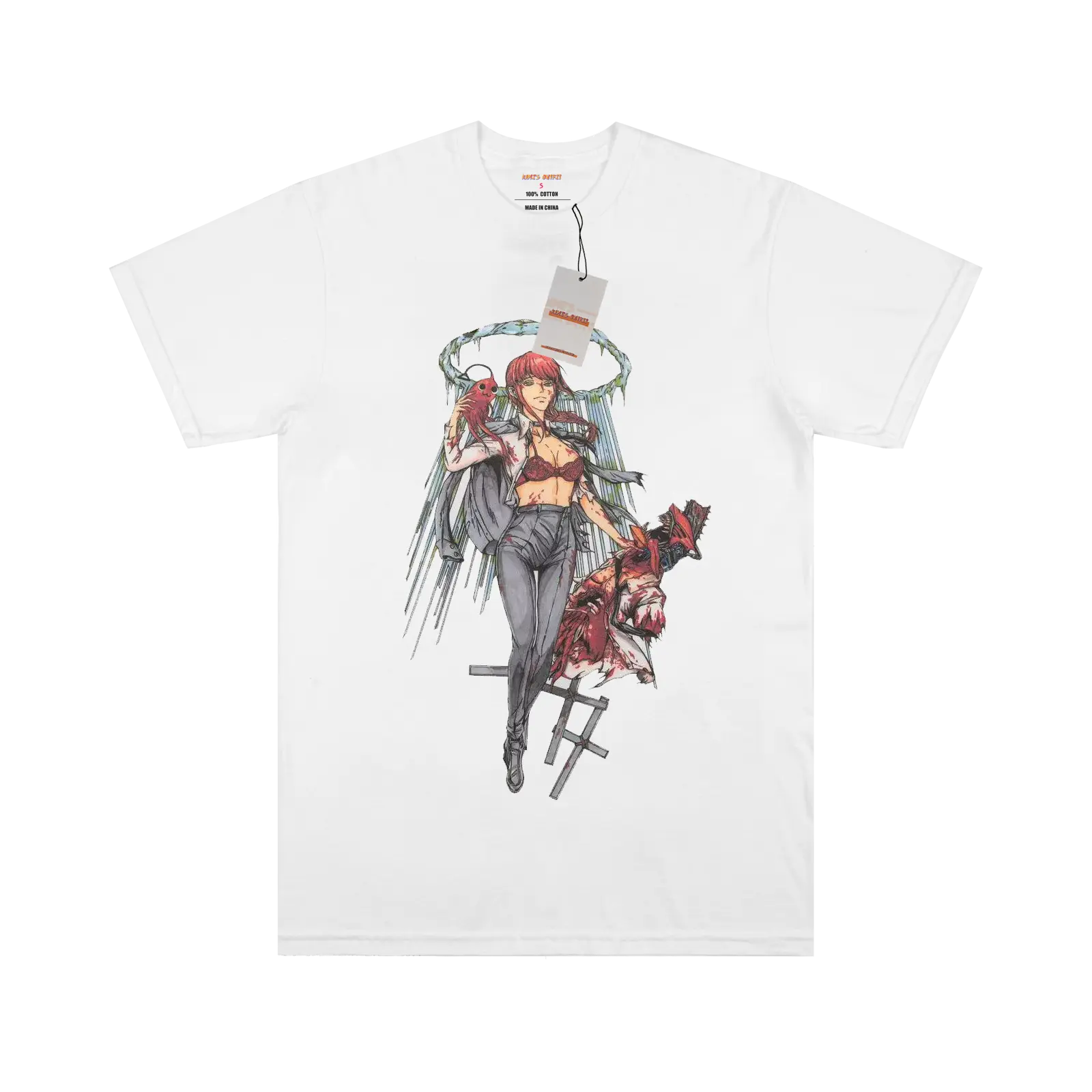 Villain Makima White T-shirt My Store