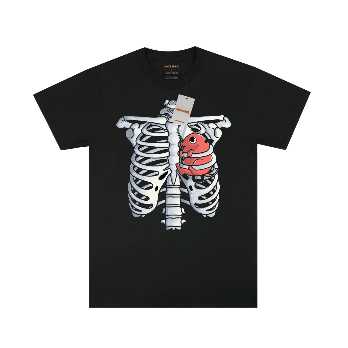 Skeleton Pochita White/Black T-shirt My Store