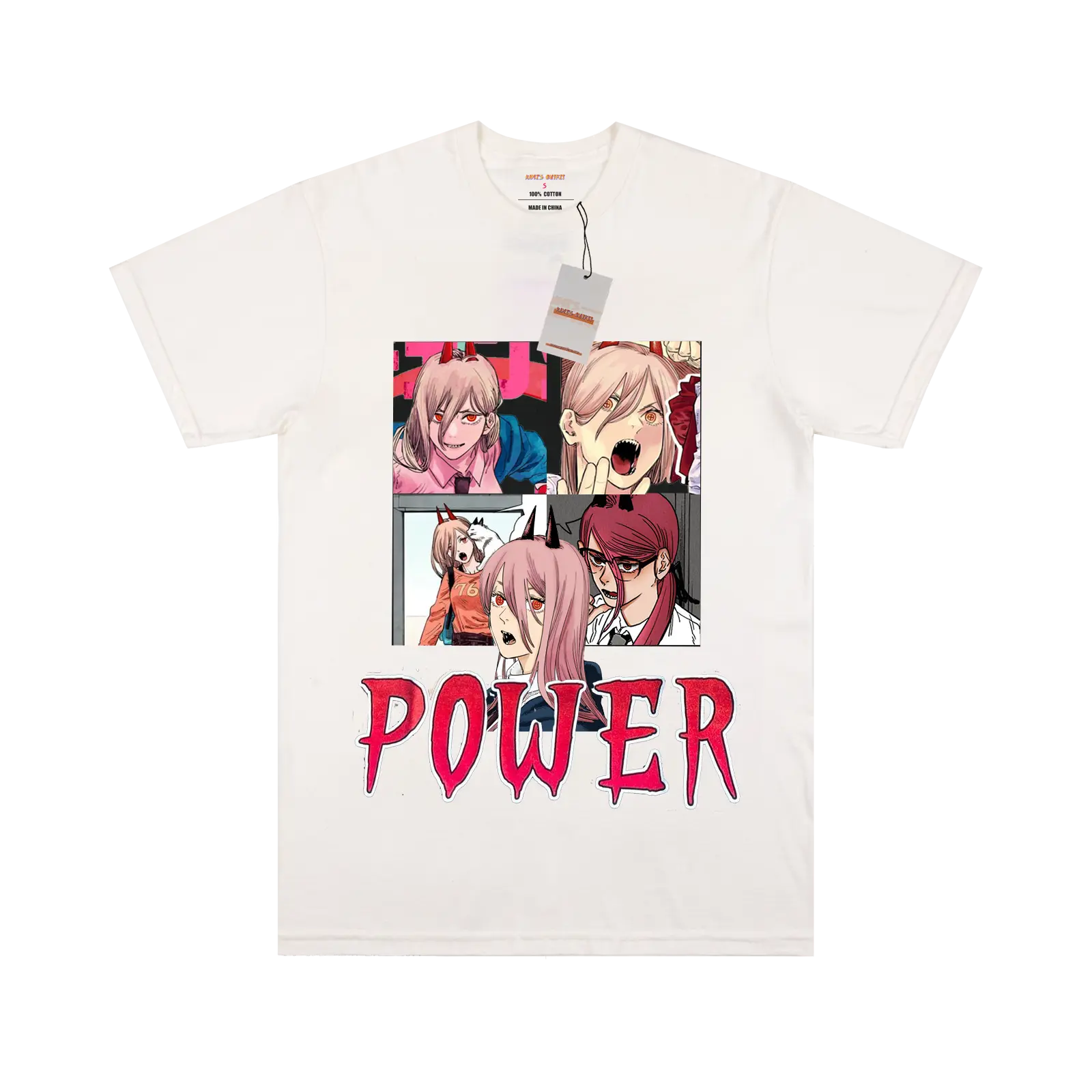 Power Pattern White/Black T-shirt My Store