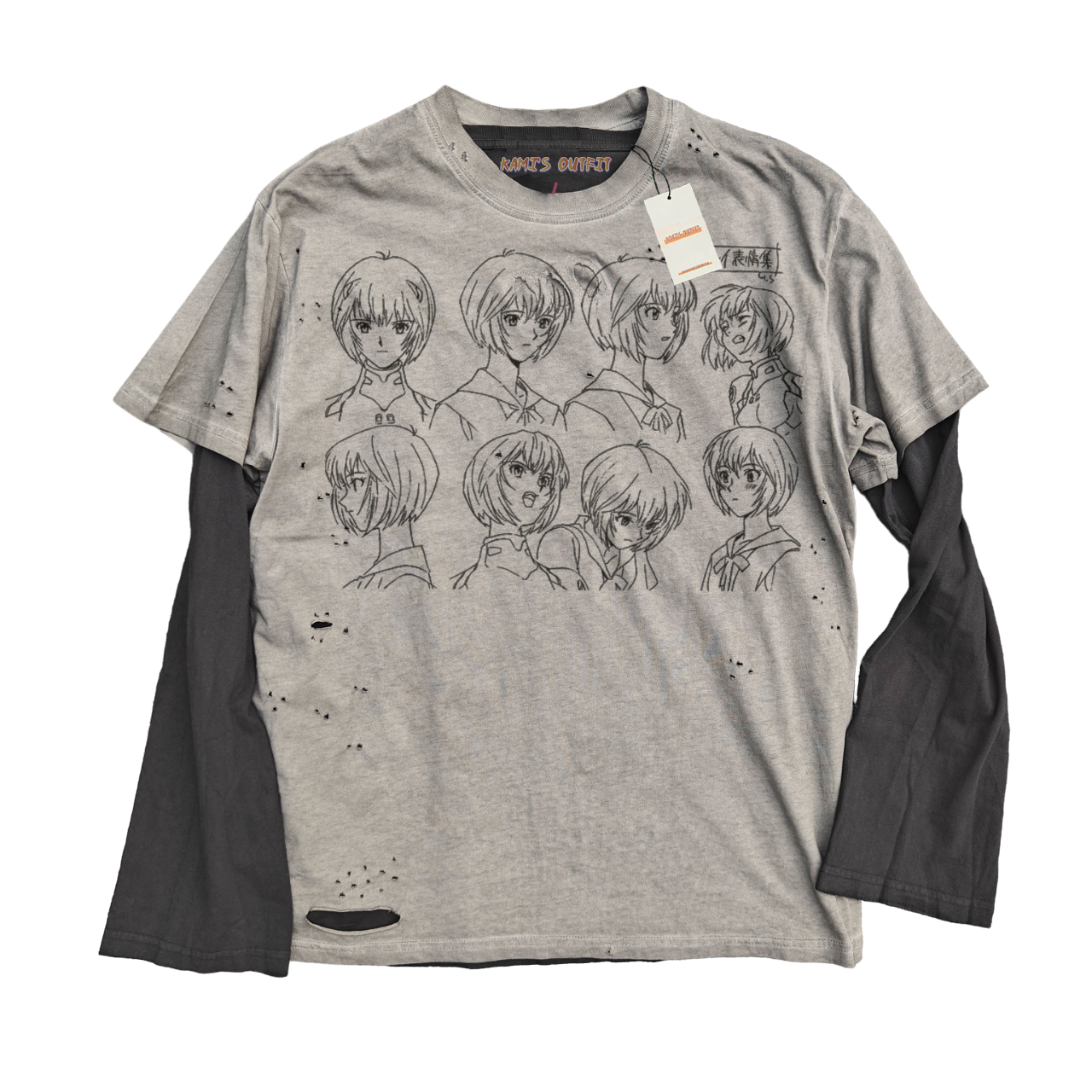 EVA Ayanami Rei False Two Long Sleeve T-shirt