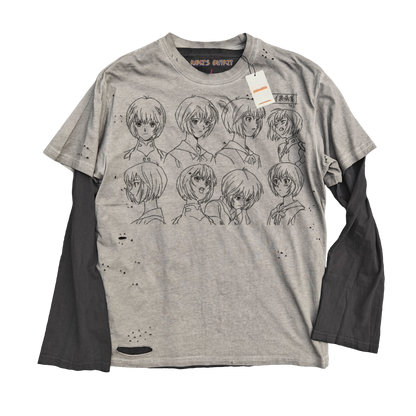 EVA Ayanami Rei False Two Long Sleeve T-shirt