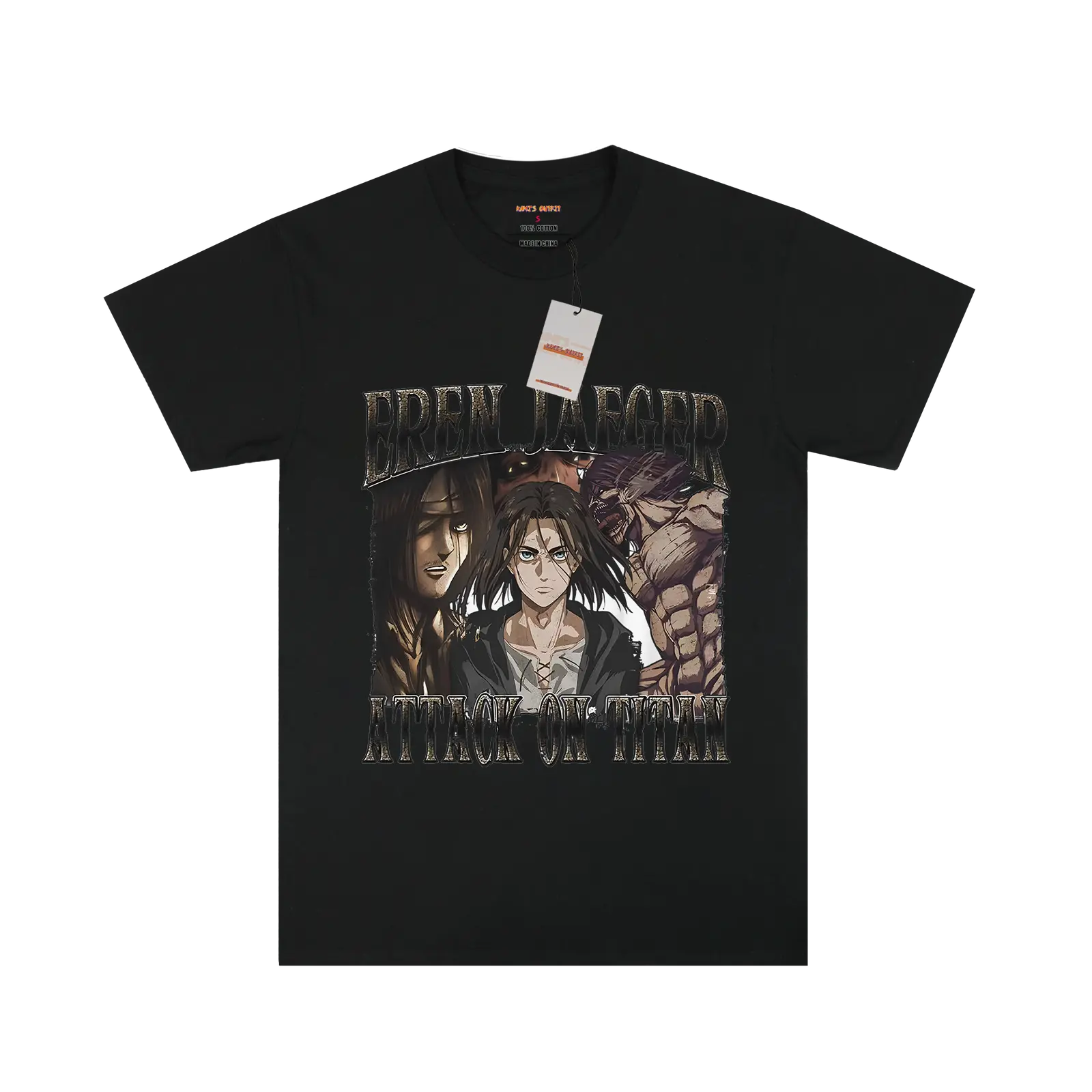 Eren Pattern Design T-shirt Kami's Outfit