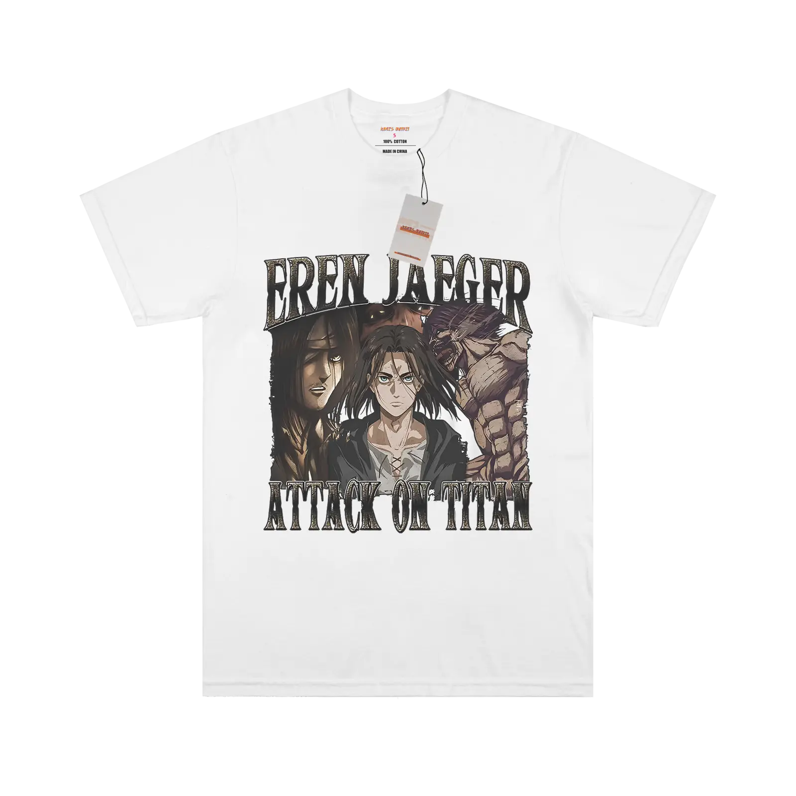 Eren Pattern Design T-shirt Kami's Outfit