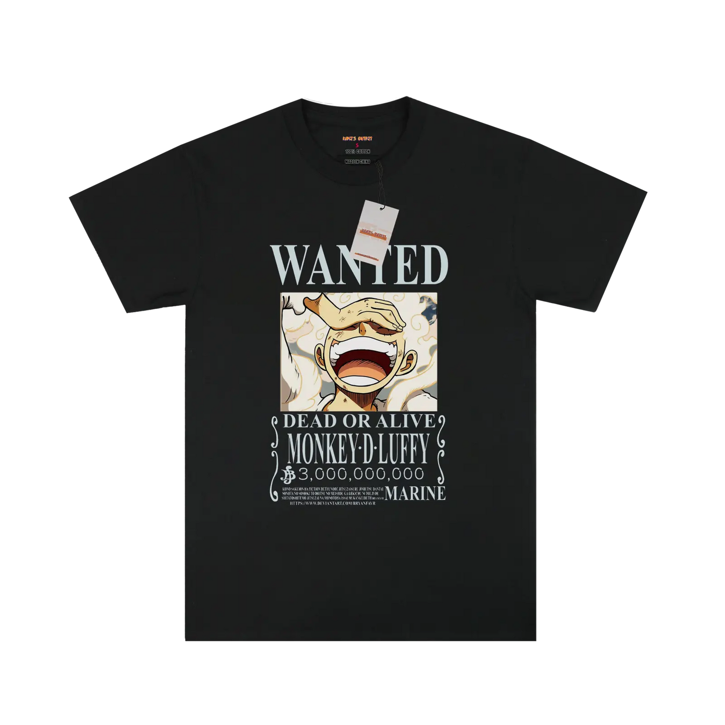 Luffy Wanted Black/White T-shirt My Store