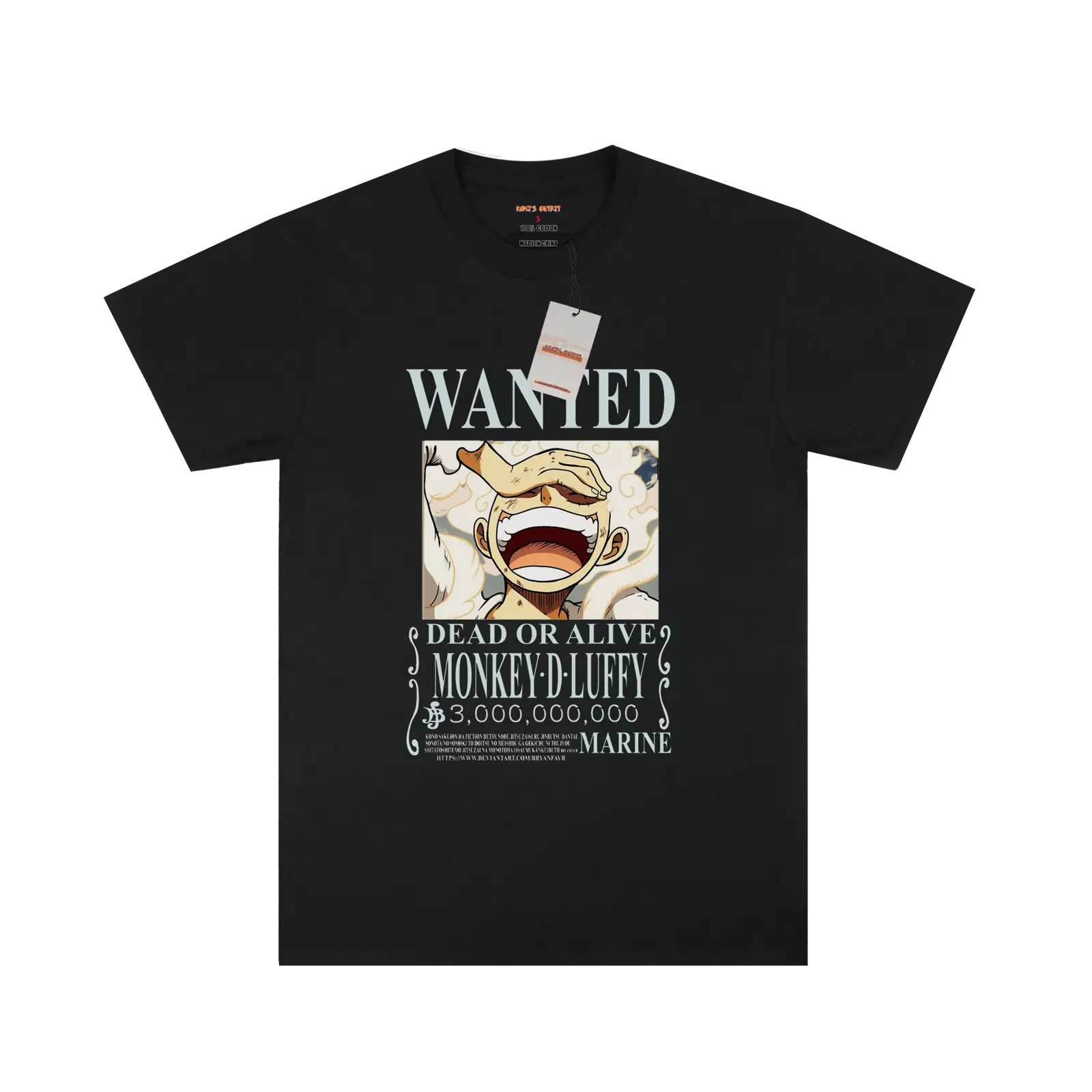 Luffy Wanted Black/White T-shirt My Store