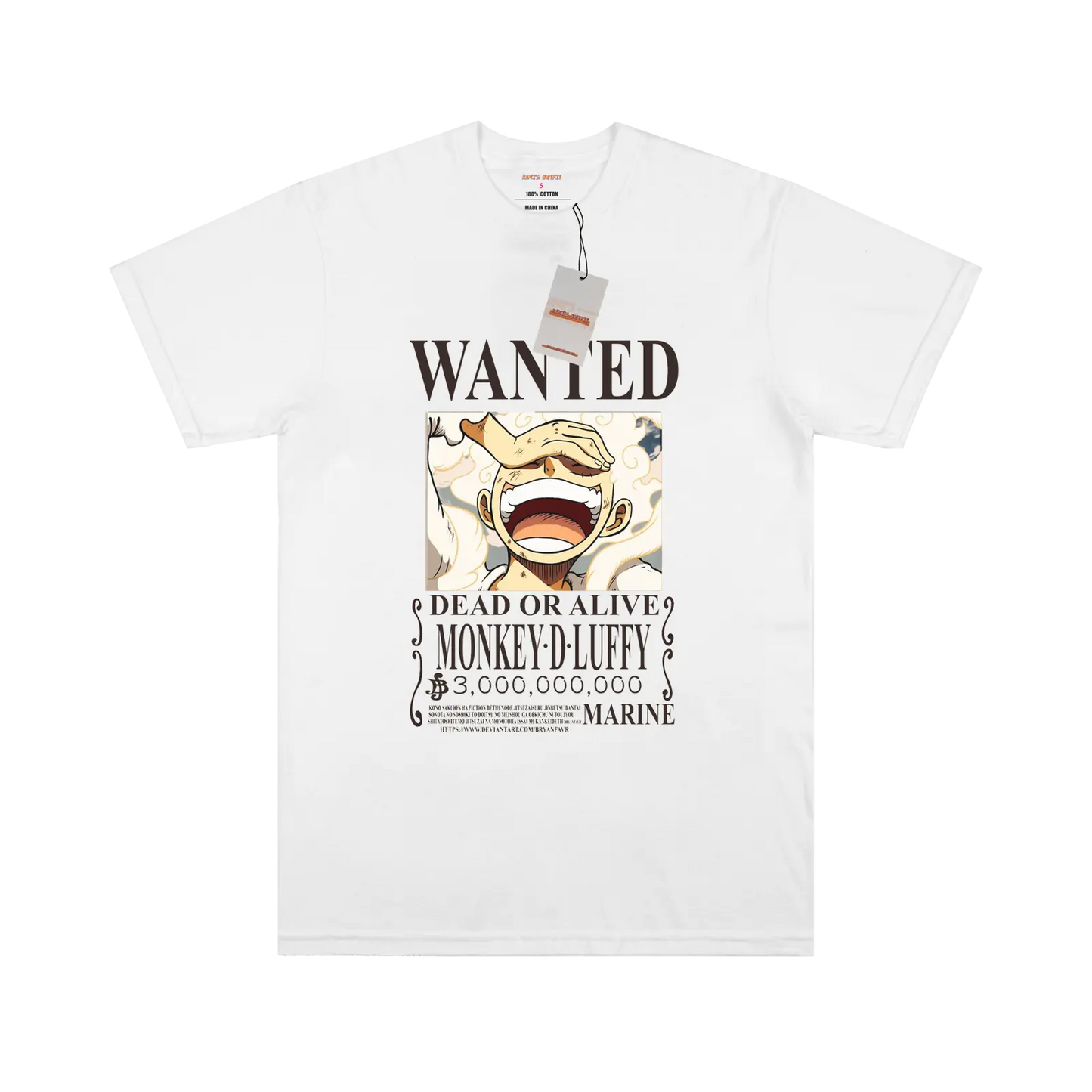 Luffy Wanted Black/White T-shirt My Store