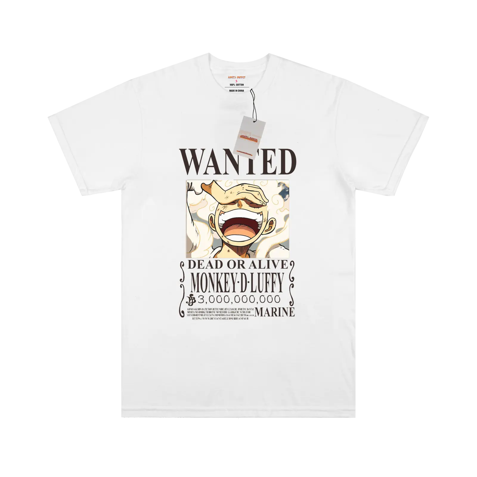 Luffy Wanted Black/White T-shirt My Store