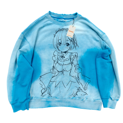 RE:0 Rem Maid Ombre Blue Sweatshirt