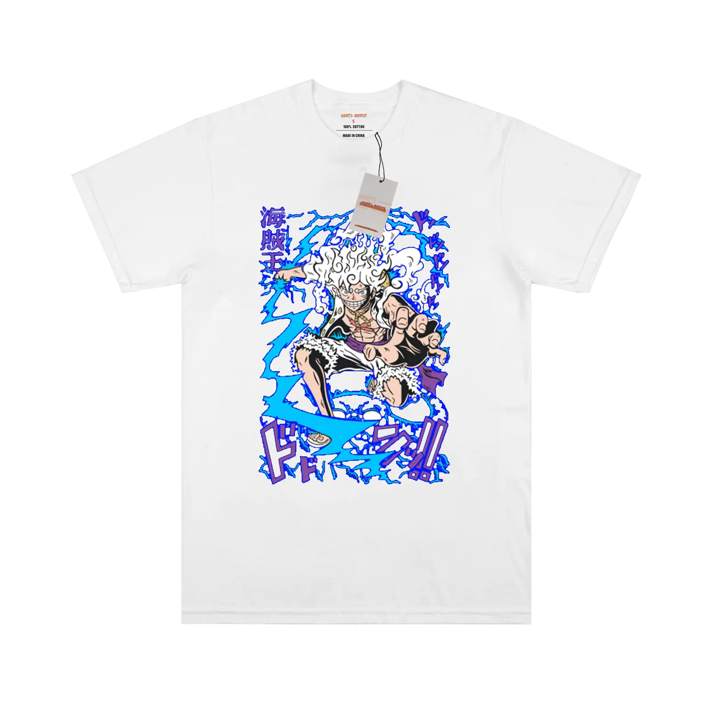 Gear5 Luffy Thunder Black/White T-shirt My Store