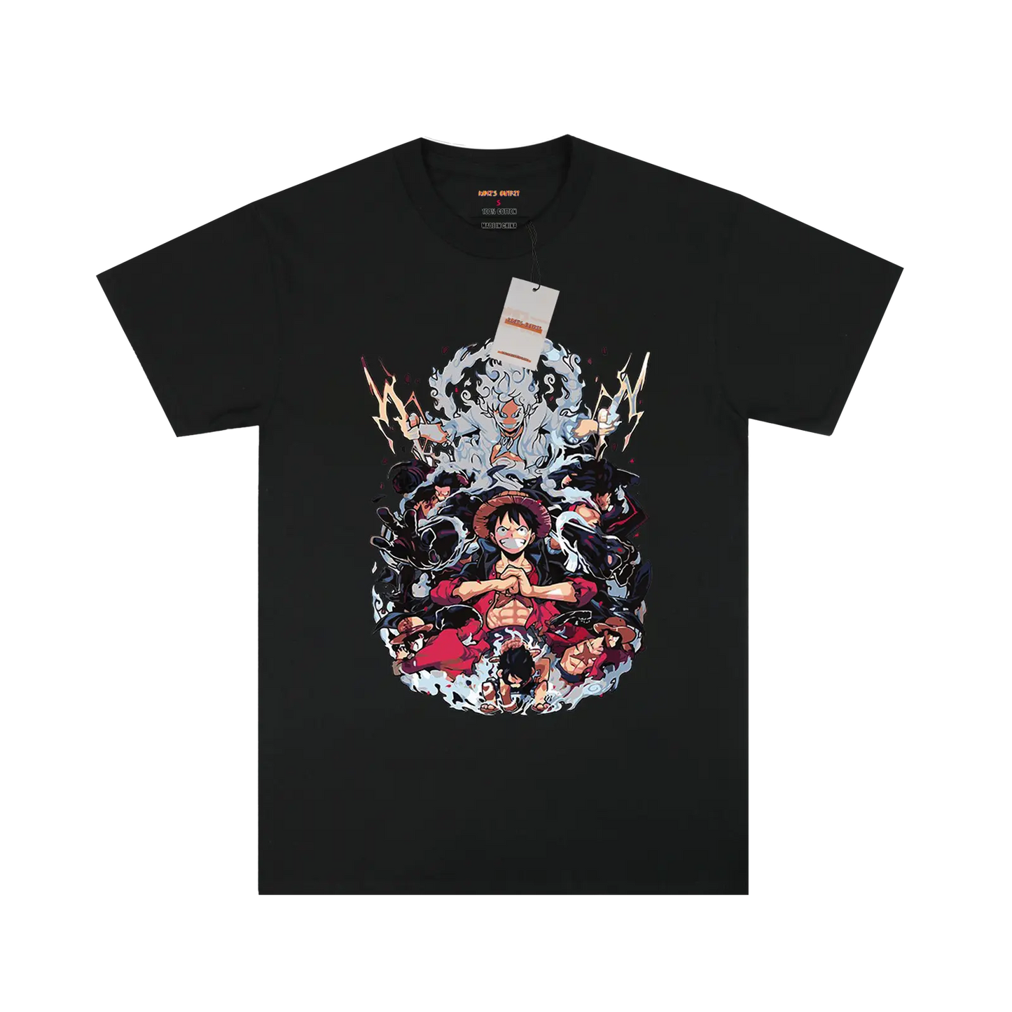 One Piece Luffy Gear 5 Black T-shirt