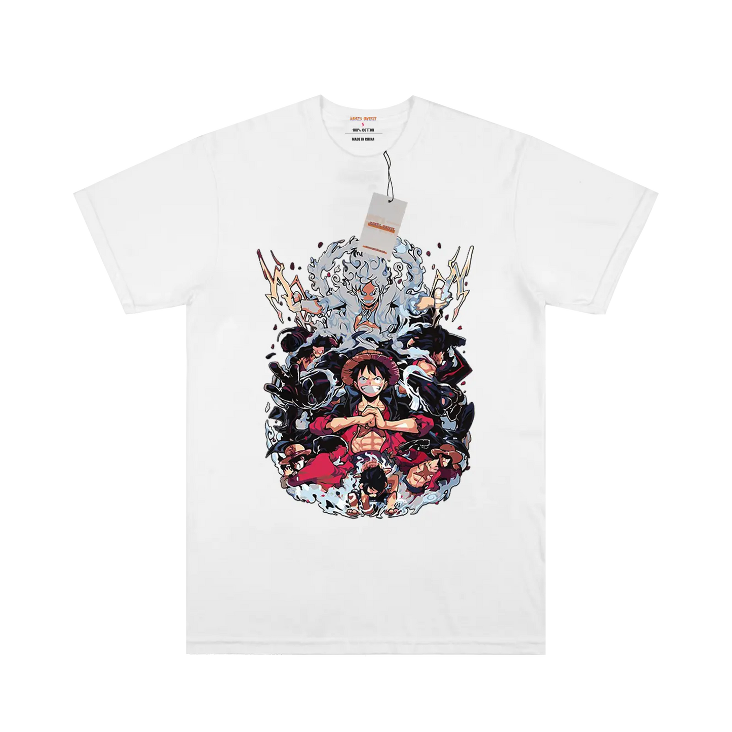 One Piece Luffy Gear 5 White T-shirt