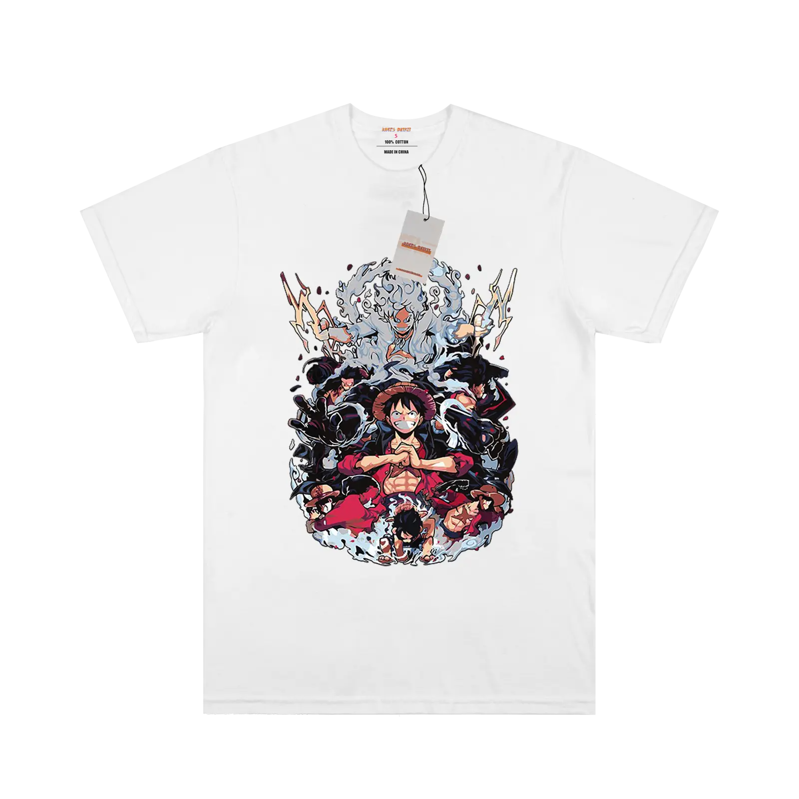 One Piece Luffy Gear 5 White T-shirt