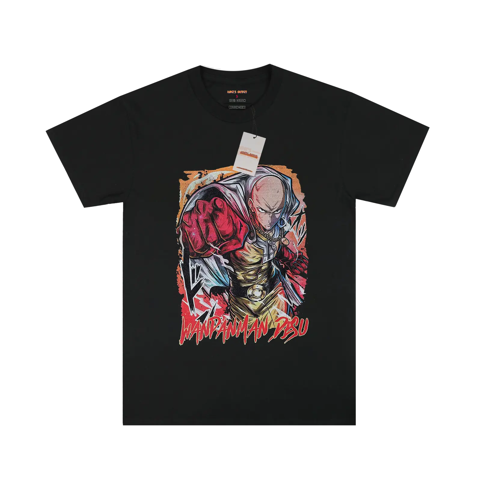 One-Punch Man Saitama Black T-shirt