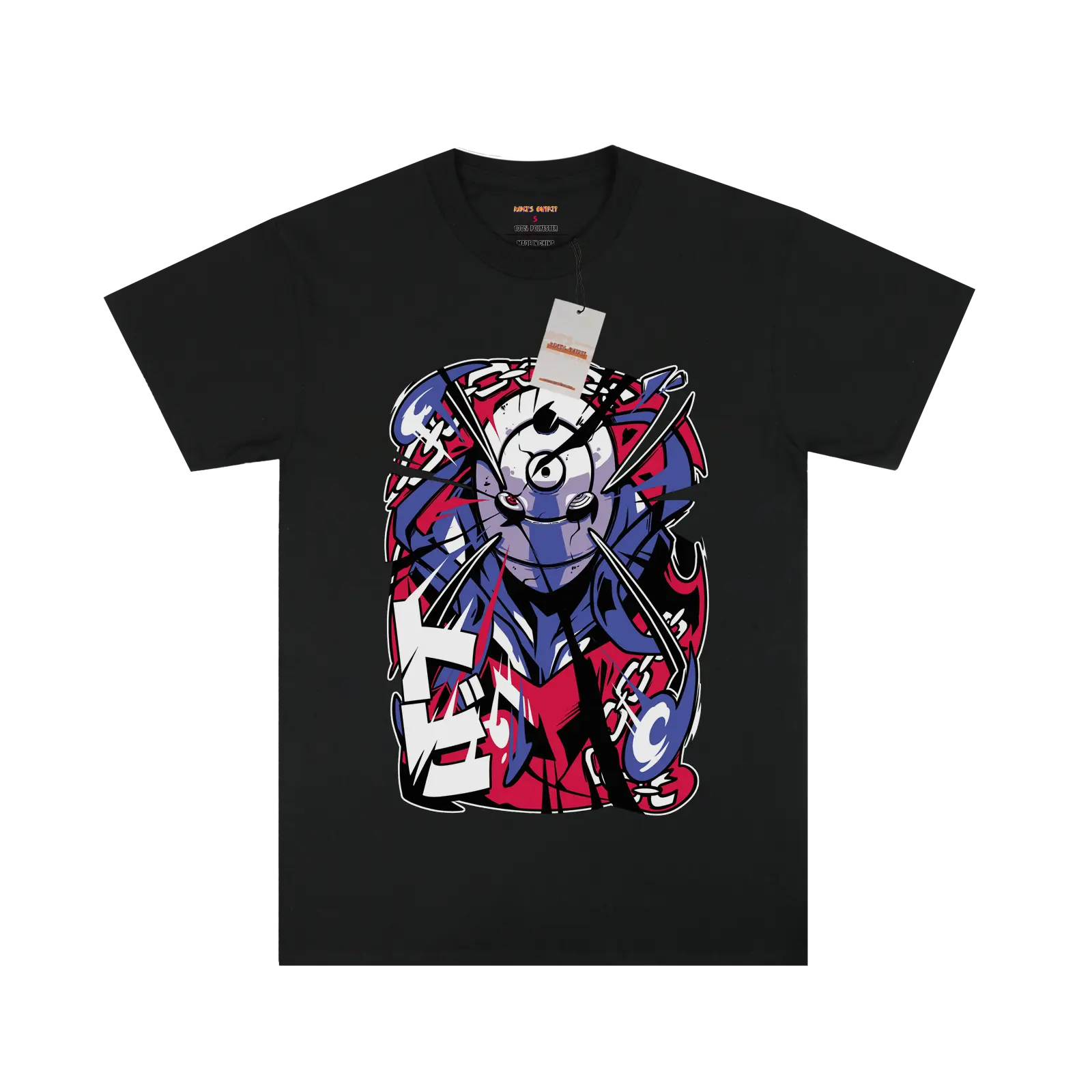 Narurto Mask Obito Black Tee