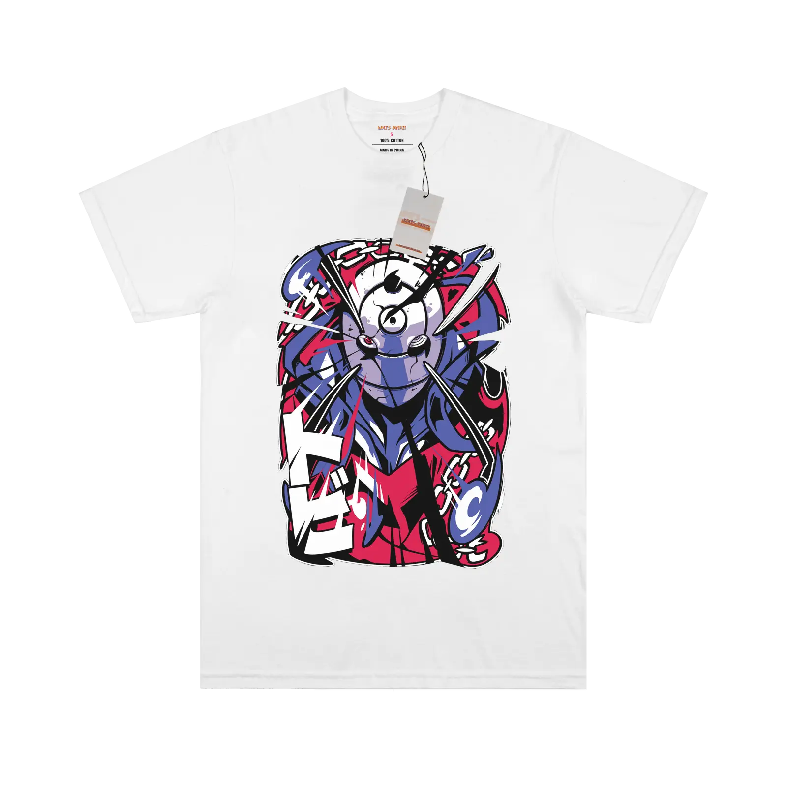 Narurto Mask Obito White Tee