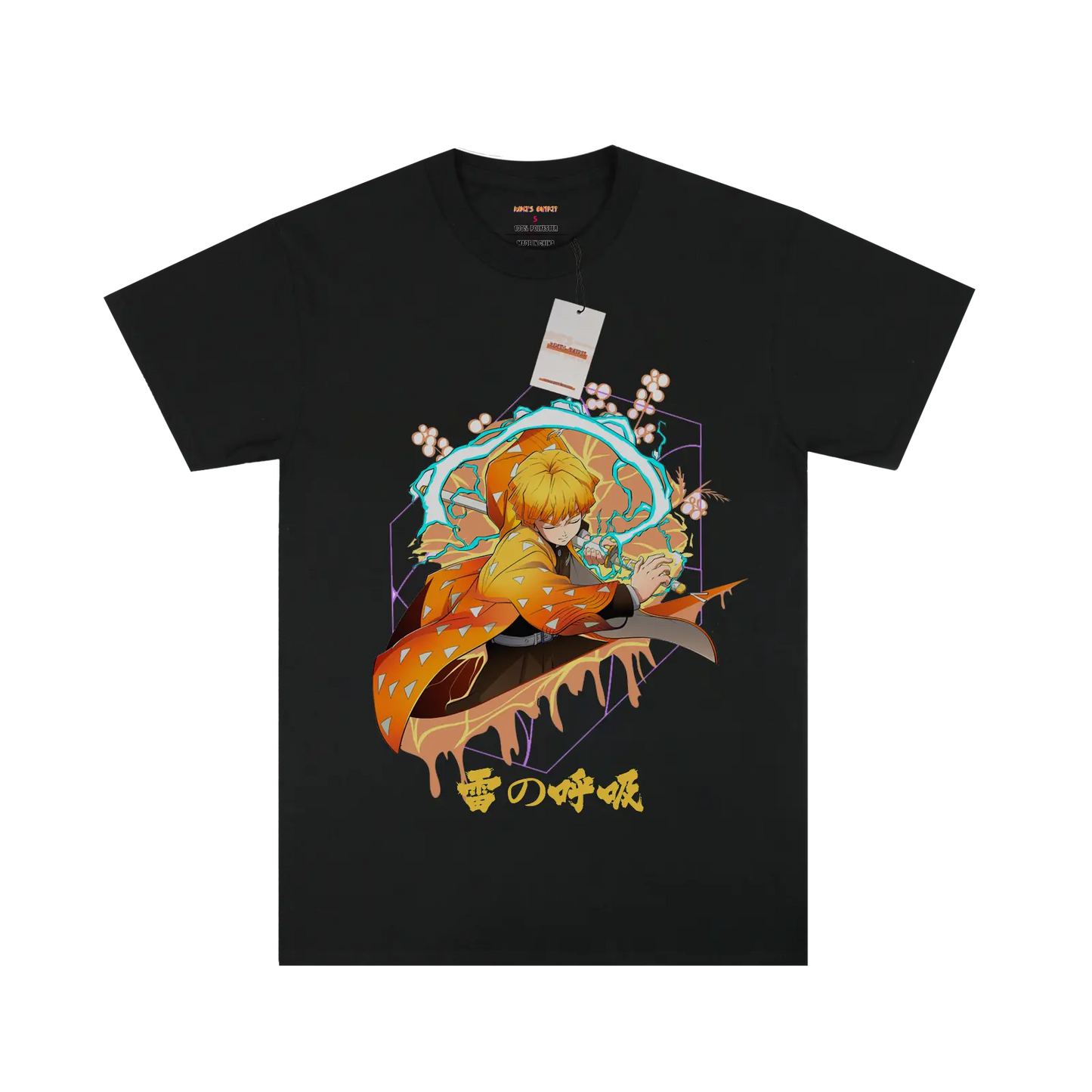 Demon Slayer Thunder Zenitsu Black Tee