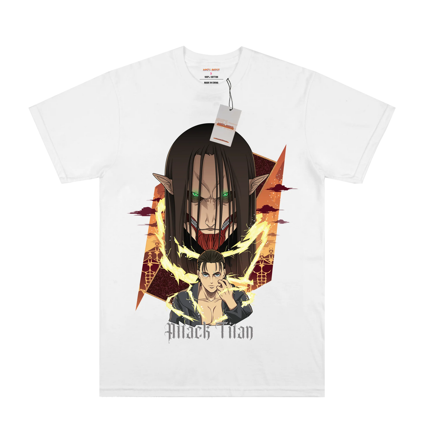 AOT Titan Eren White Tee