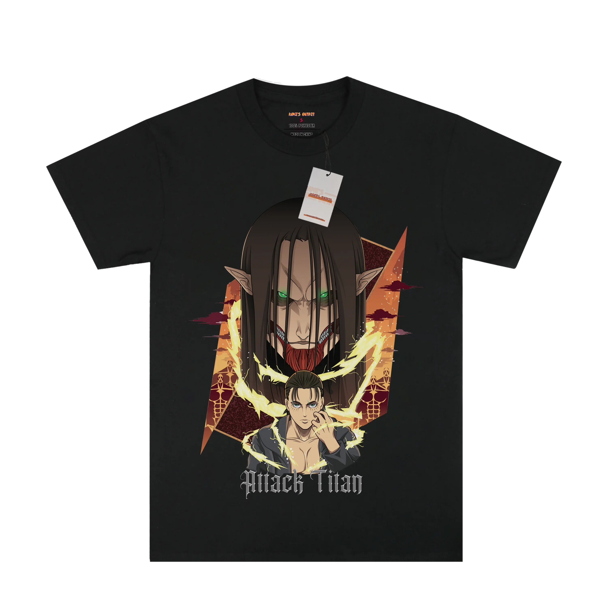 AOT Titan Eren Black Tee