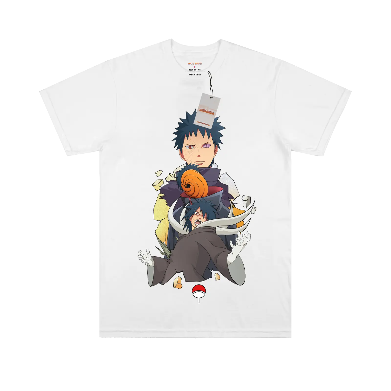 Narurto Obito Split White Tee