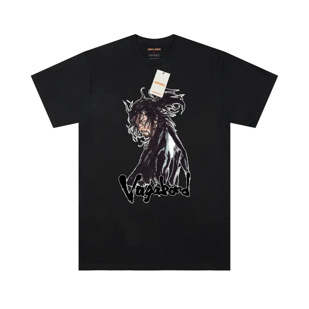 Vagabond Musashi Black Anime T-shirt 100% High quality Cotton