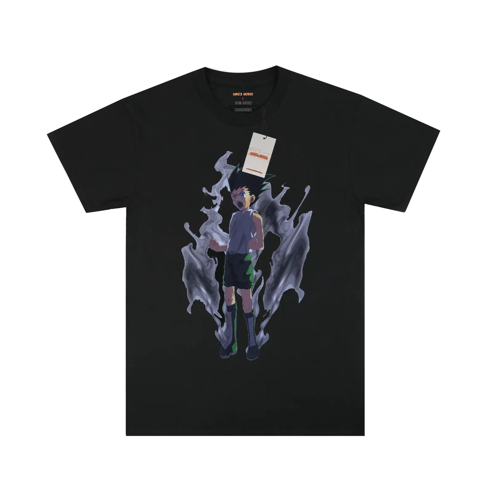 Transformed Gon Pattern T-shirt Black My Store