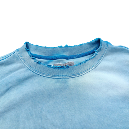 Ombre Blue Sweatshirt Neck