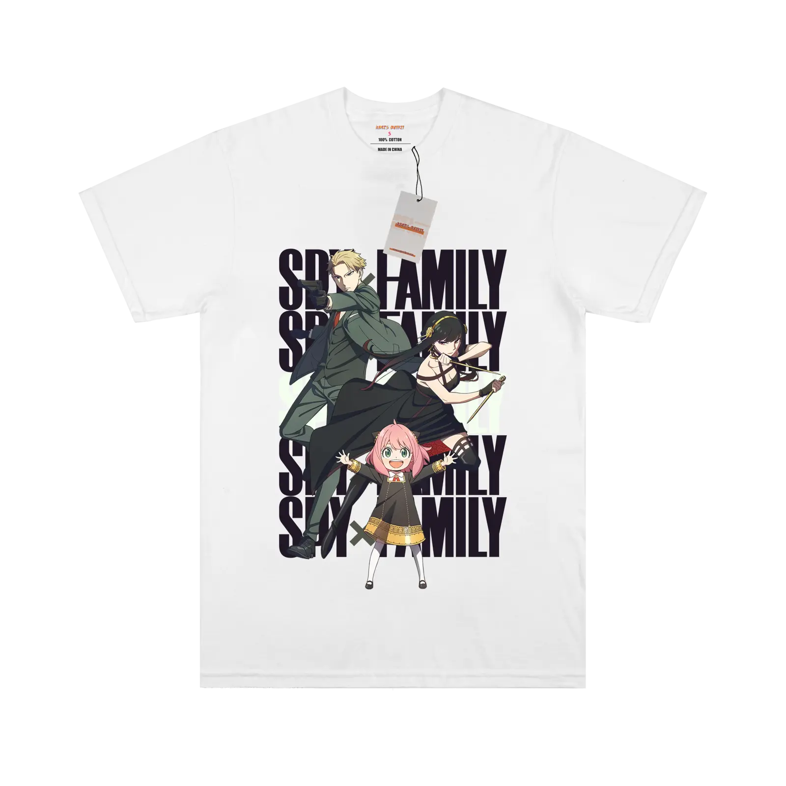 Spy Family Pattern Design T-shirt My Store