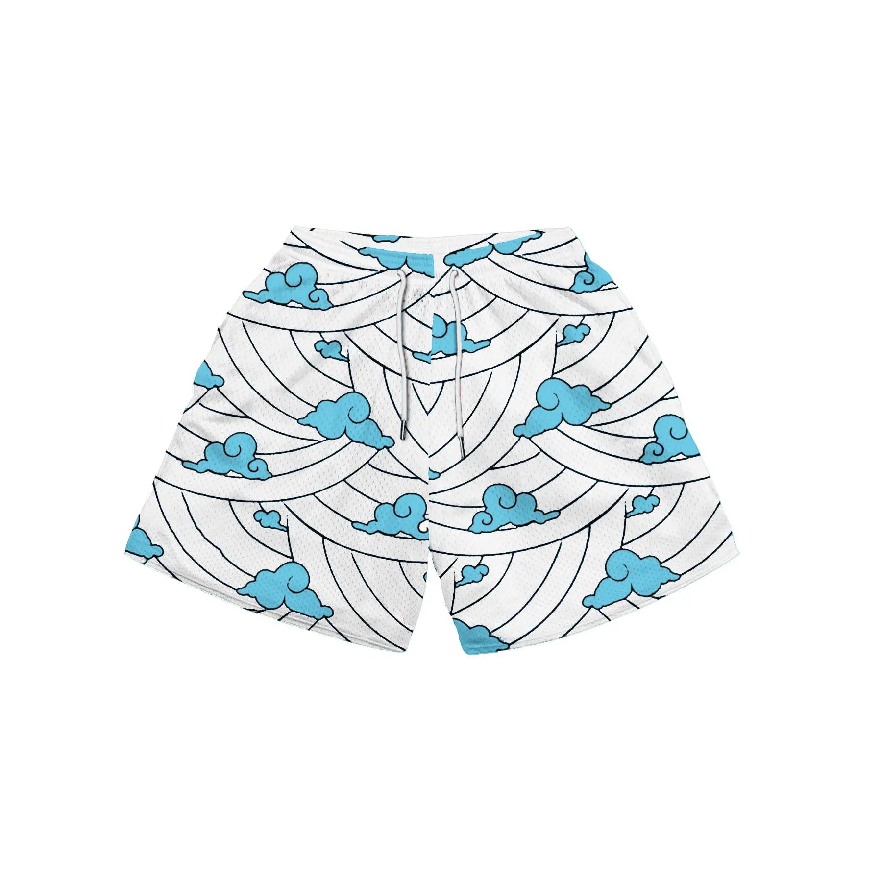 Water Pattern Drawstring Shorts My Store