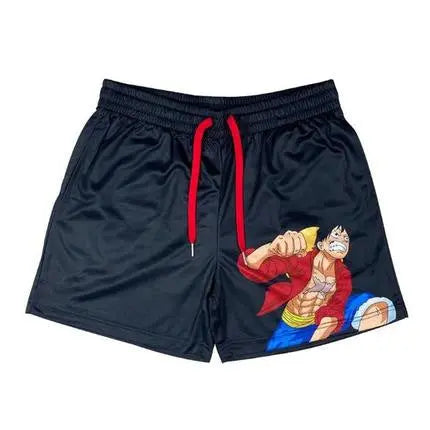 Luffy Pattern Drawstring Shorts My Store