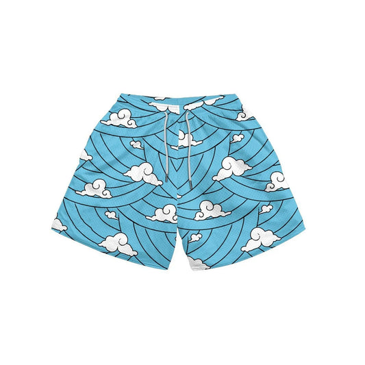 Water Pattern Drawstring Shorts My Store