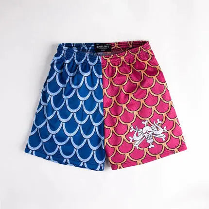 Luffy Pattern Drawstring Shorts My Store